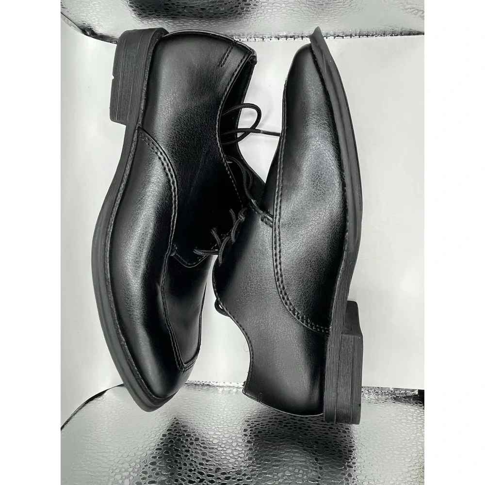 Sonoma Alexander Boys Black Lace Up Oxford Dress Shoes Size 1 Church Wedding